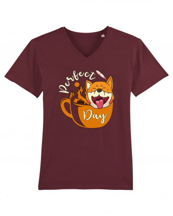 Ziua Perfecta Cafea Drumetie Catelul Shiba Inu Burgundy