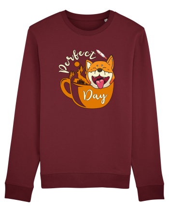 Ziua Perfecta Cafea Drumetie Catelul Shiba Inu Burgundy