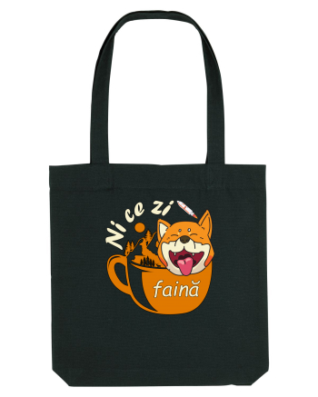 Shiba Inu Caine Cafea Ni Ce Zi Faina Ardelean la Drumetie Black