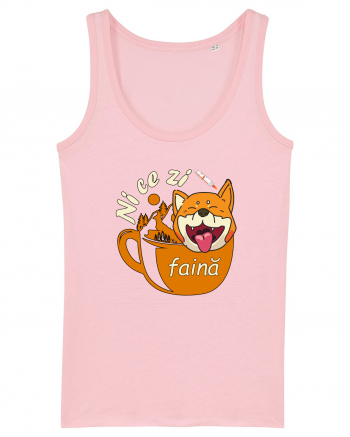 Shiba Inu Caine Cafea Ni Ce Zi Faina Ardelean la Drumetie Cotton Pink