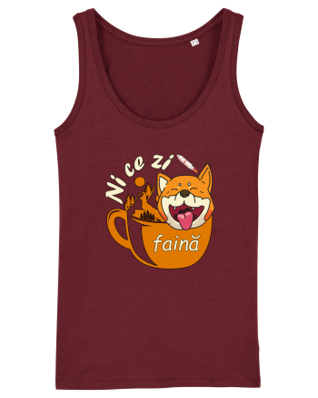 Shiba Inu Caine Cafea Ni Ce Zi Faina Ardelean la Drumetie Burgundy