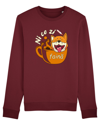 Shiba Inu Caine Cafea Ni Ce Zi Faina Ardelean la Drumetie Burgundy