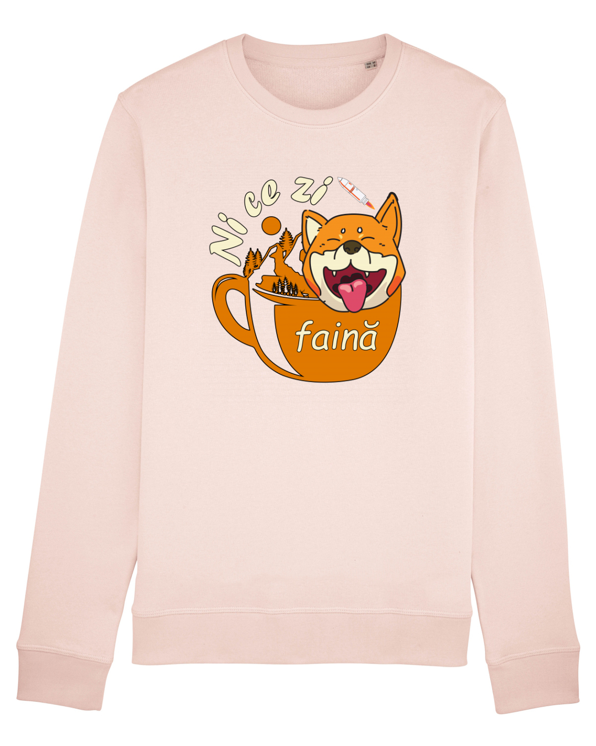 Bluză mânecă lungă Unisex Rise Candy Pink