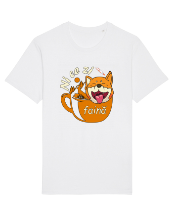 Shiba Inu Caine Cafea Ni Ce Zi Faina Ardelean la Drumetie White