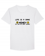Life Is a Game - Money Tricou mânecă scurtă guler larg Bărbat Skater