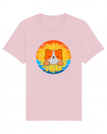 Tricou dragut de vara pentru iubitorii de animale Cotton Pink