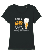 Drink beer Tricou mânecă scurtă guler larg fitted Damă Expresser