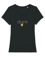 Drink Tricou mânecă scurtă guler larg fitted Damă Expresser