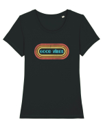 Good Vibes Tricou mânecă scurtă guler larg fitted Damă Expresser
