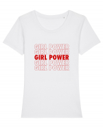 Girl Power Tricou mânecă scurtă guler larg fitted Damă Expresser