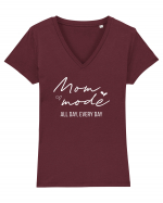 Mom mode Tricou mânecă scurtă guler V Damă Evoker