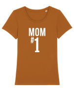 Number 1 mom Tricou mânecă scurtă guler larg fitted Damă Expresser