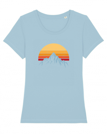 Vintage Sunset Sky Blue