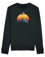 Vintage Mountain View. Bluză mânecă lungă Unisex Rise
