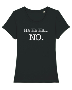 Ha ha ha ... NO Tricou mânecă scurtă guler larg fitted Damă Expresser