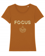 Focus Tricou mânecă scurtă guler larg fitted Damă Expresser