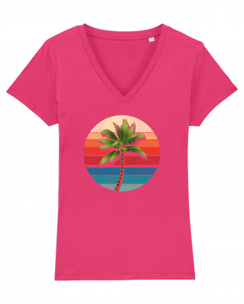 Palm Tree Vintage Raspberry