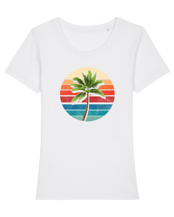 Palm Tree Vintage White
