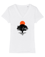 Tree of life. Tricou mânecă scurtă guler V Damă Evoker