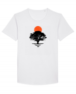 Tree of life. Tricou mânecă scurtă guler larg Bărbat Skater