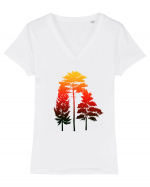 Forest Tricou mânecă scurtă guler V Damă Evoker