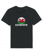 Wales Tricou mânecă scurtă Unisex Rocker
