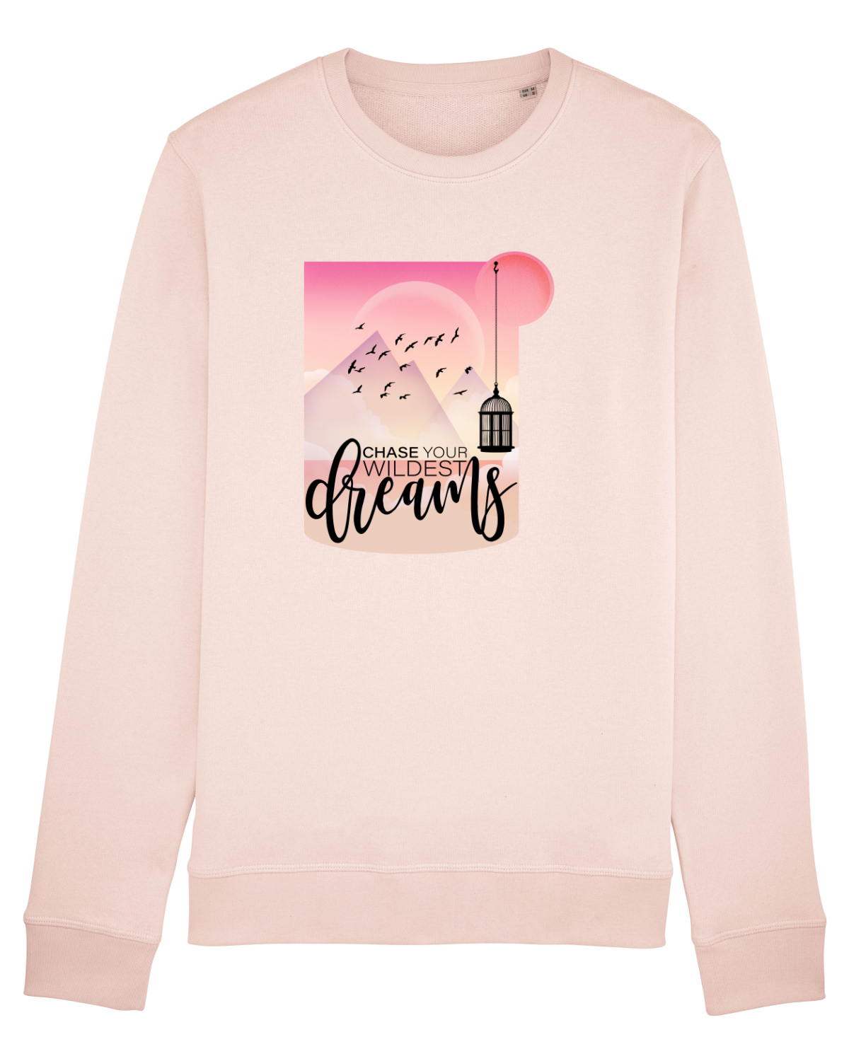 Bluză mânecă lungă Unisex Rise Candy Pink