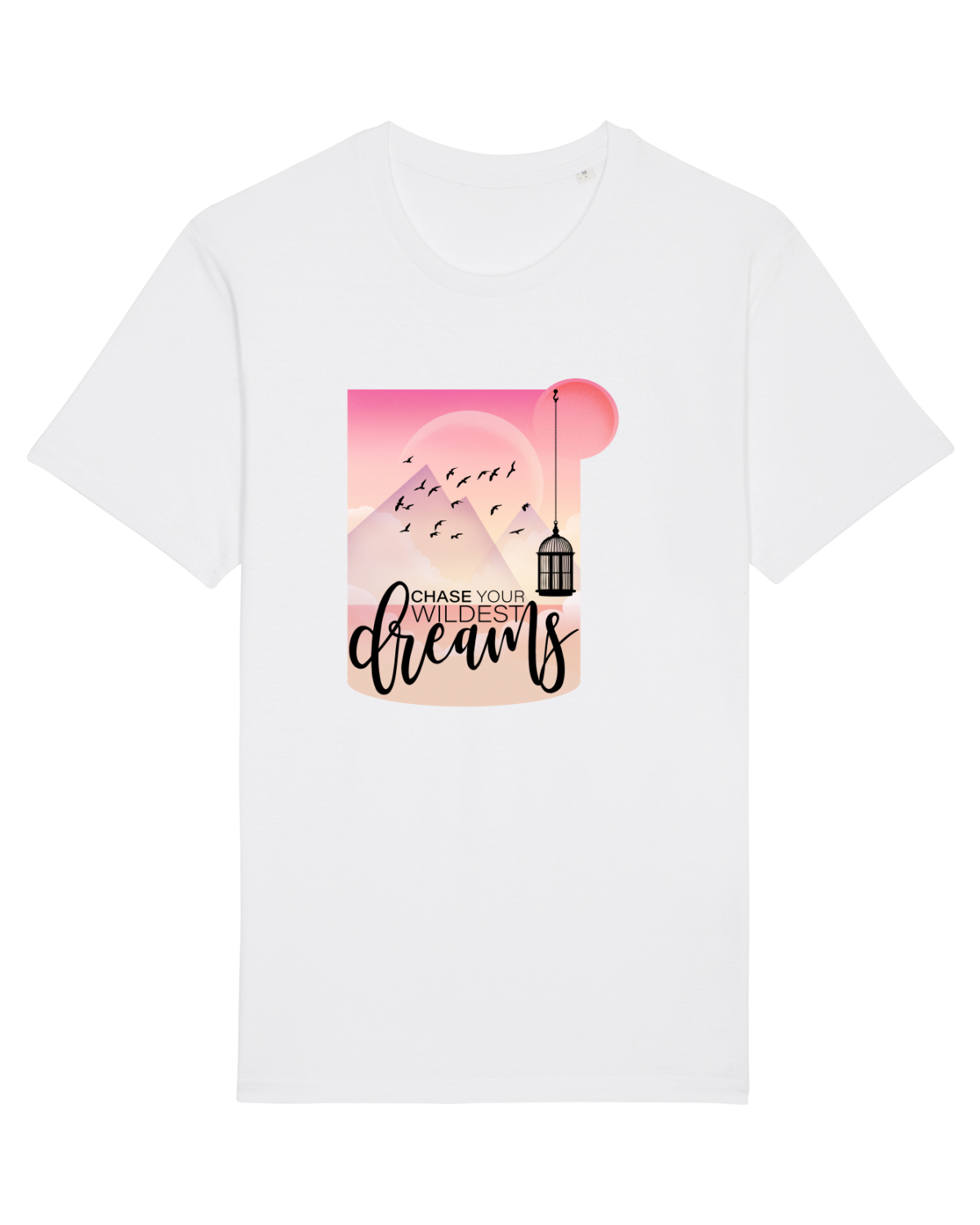 Tricou mânecă scurtă Unisex Rocker White