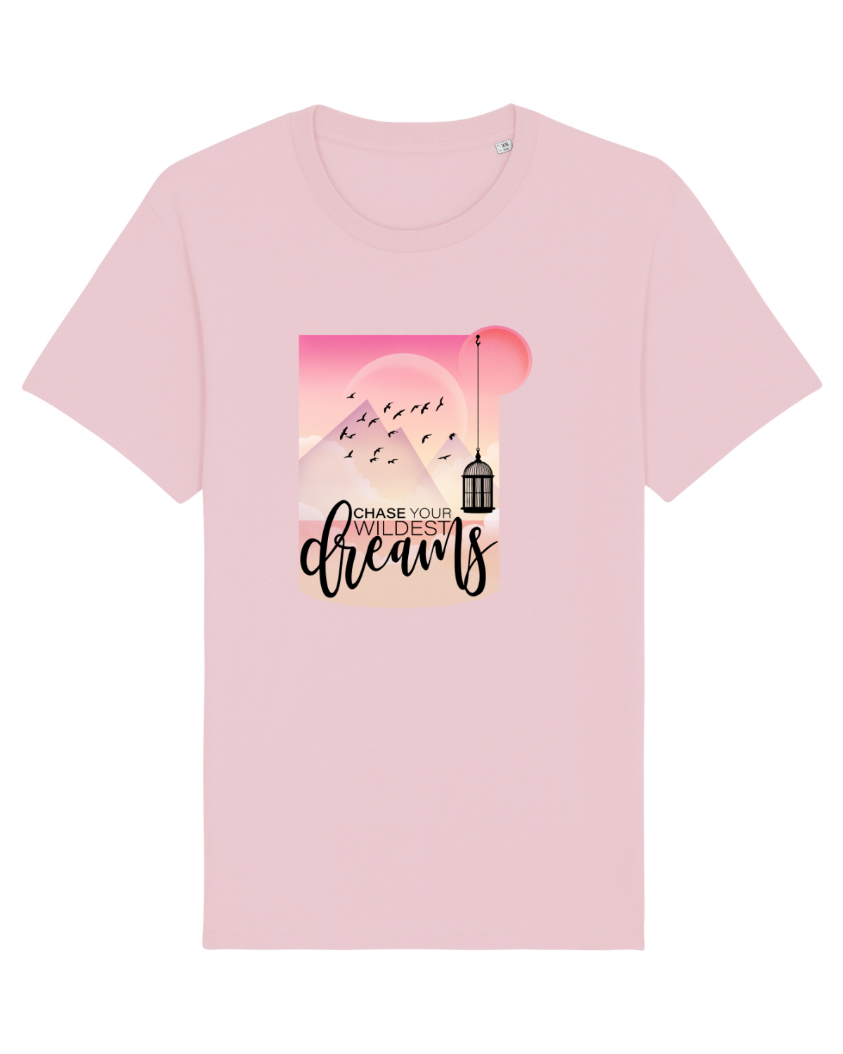 Tricou mânecă scurtă Unisex Rocker Cotton Pink