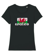 Wales Tricou mânecă scurtă guler larg fitted Damă Expresser