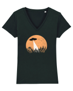 UFO  Tricou mânecă scurtă guler V Damă Evoker