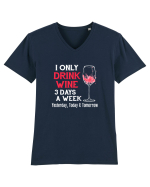 Drink Wine Tricou mânecă scurtă guler V Bărbat Presenter