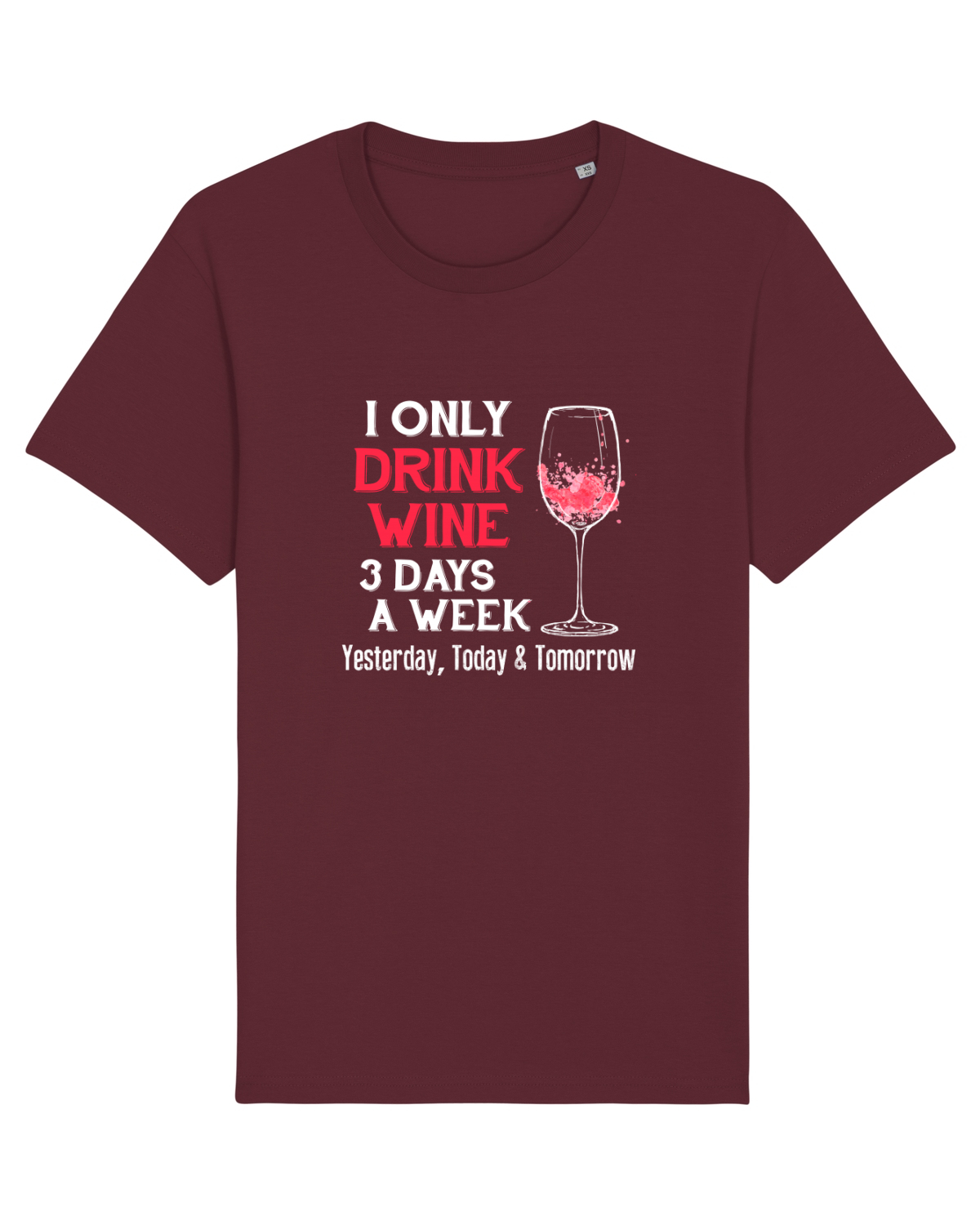 Tricou mânecă scurtă Unisex Rocker Burgundy