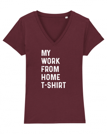 Work from home shirt Burgundy