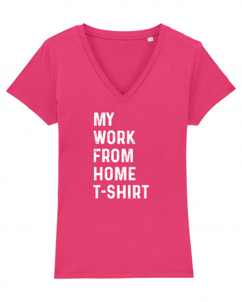 Work from home shirt Raspberry