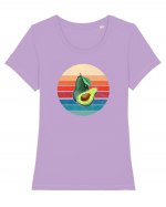 Avocado Tricou mânecă scurtă guler larg fitted Damă Expresser