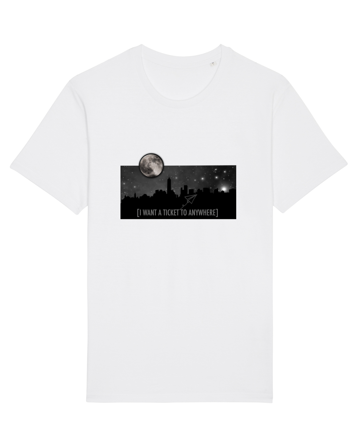 Tricou mânecă scurtă Unisex Rocker White