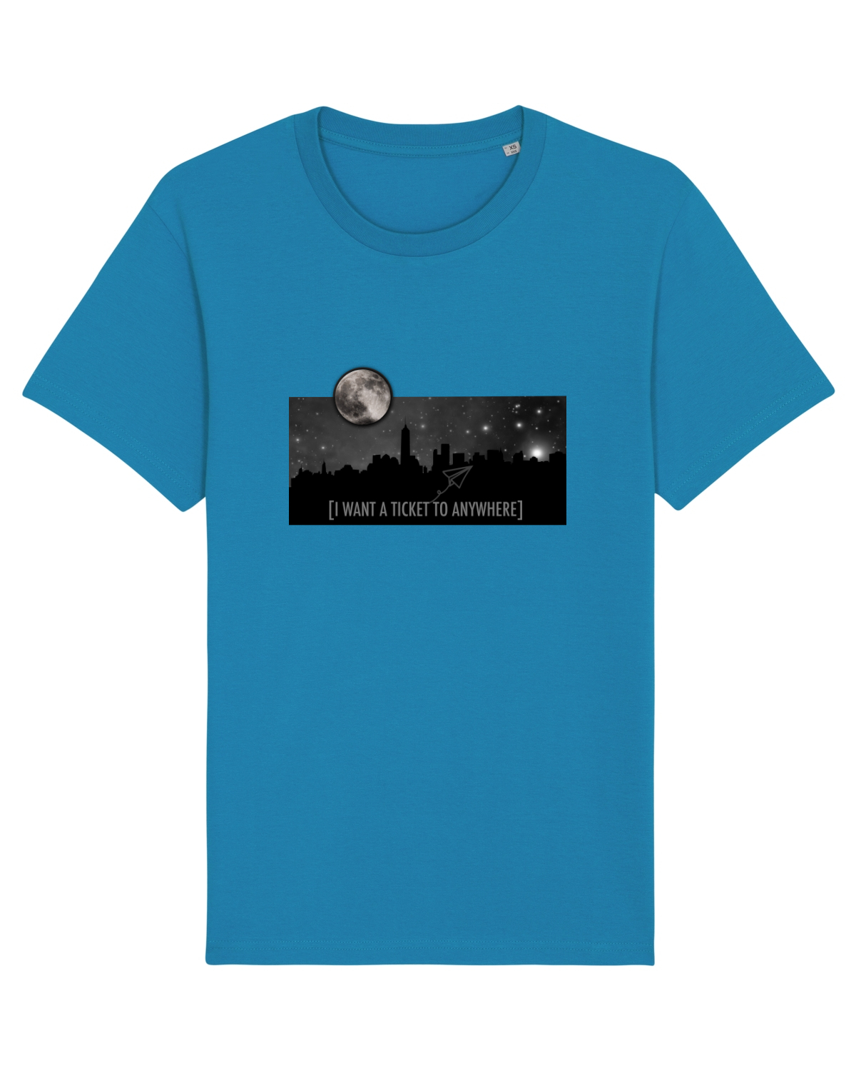 Tricou mânecă scurtă Unisex Rocker Azur