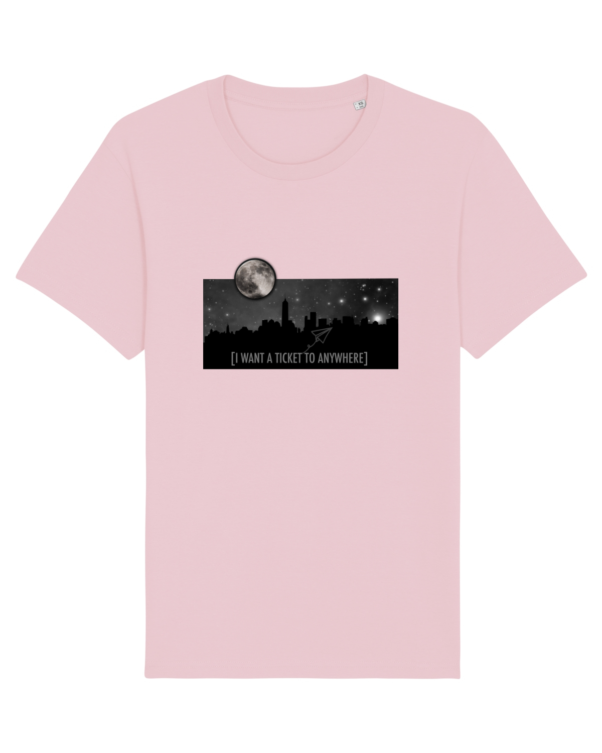 Tricou mânecă scurtă Unisex Rocker Cotton Pink