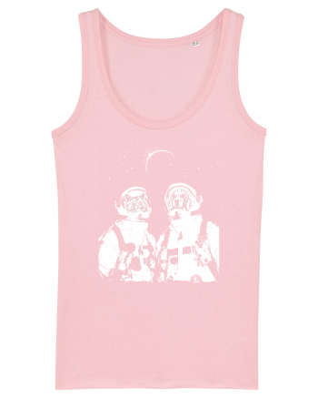 Cat and Dog  Astronauts Cotton Pink