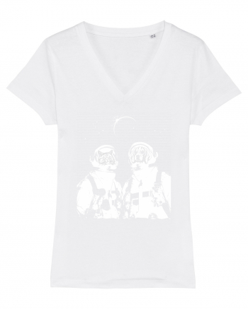 Cat and Dog  Astronauts White