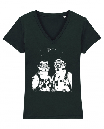 Cat and Dog  Astronauts Black