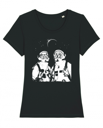 Cat and Dog  Astronauts Black