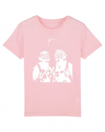 Cat and Dog  Astronauts Cotton Pink