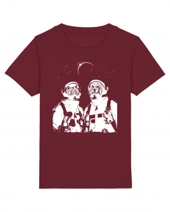 Cat and Dog  Astronauts Burgundy