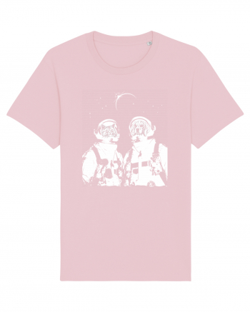 Cat and Dog  Astronauts Cotton Pink