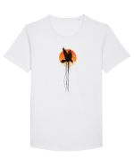 Raven Vintage  Tricou mânecă scurtă guler larg Bărbat Skater