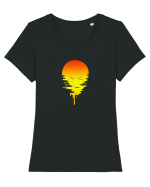 Melting Sun Tricou mânecă scurtă guler larg fitted Damă Expresser