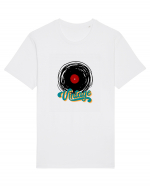 Vintage Disc Tricou mânecă scurtă Unisex Rocker