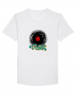 Vintage Disc Tricou mânecă scurtă guler larg Bărbat Skater